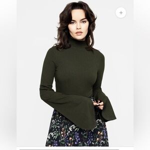 Disturbia Necktar high neck flared sleeve top U.S. 14